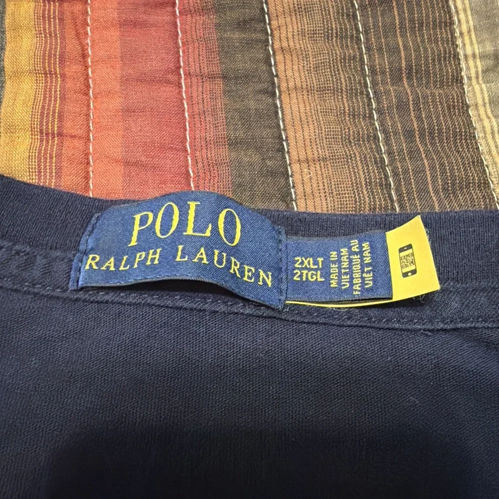 Classic Polo Ralph Lauren Graphic Tee | Navy Blue | 2XLT